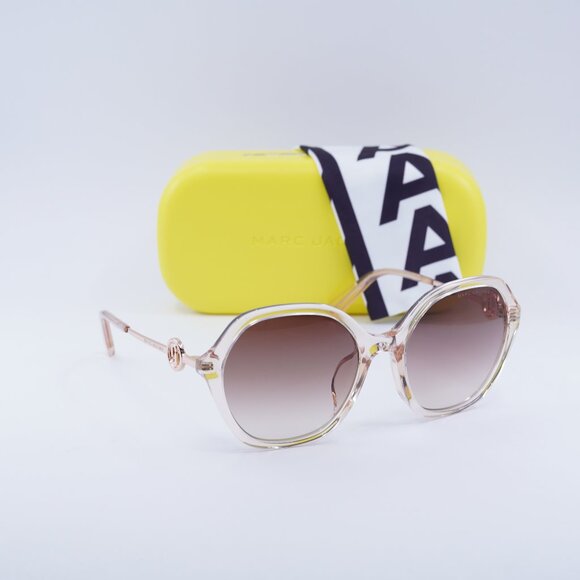 Marc Jacobs MARC 728/F/S 035J HA Geometric Sunglasses - Brown/Gold/Brown - Picture 1 of 9